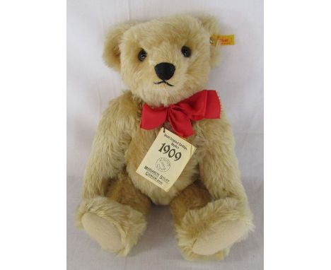 Steiff 1909 replica mohair teddy bear L 43 cm (comes with Steiff carrier bag)