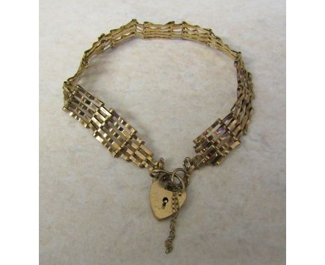 9ct gold gate bracelet weight 5.3 g