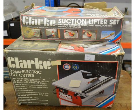 Clarke 33 mm tile cutter &amp; suction lifter set