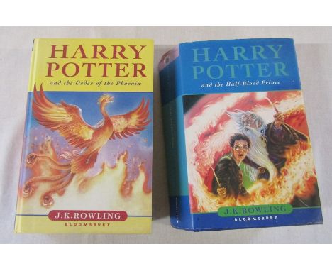 2 First edition Harry Potter hard back books - Half blood prince (with outer sleeve) and the Order of the Phoenix