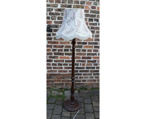 Mahogany standard lamp
