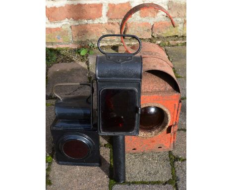 2 carriage lamps &amp; a road lamp