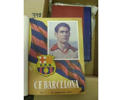 Barcelona, a collection of 61 home programmes from the 1950's, to include, 1950/51 a collection of 19 programmes, all unbound