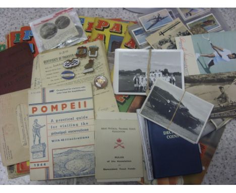 Sporting &amp; Historical Personnel Collection, To Include Soldiers Service &amp; Pay Book, Plus other associated War-Time/Ar