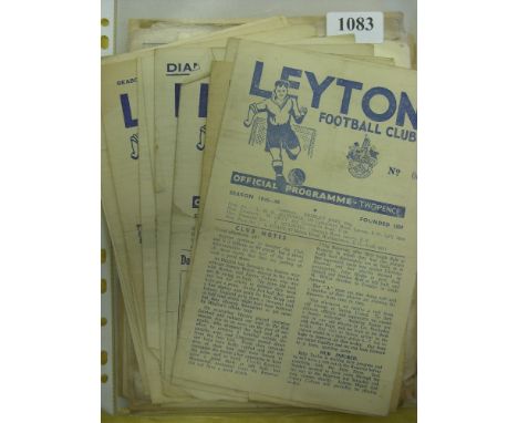 A collection of 51 football programmes to include Leyton and Leyton Orient issues, in various condition, the split is as foll