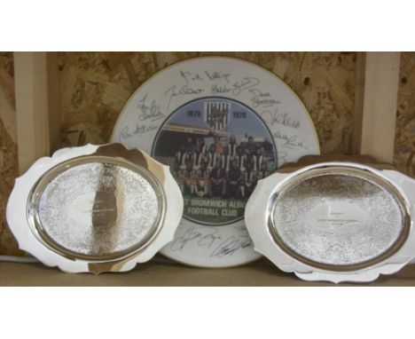 West Bromwich Albion Commemorative Silver Plates, As given/awarded to directors/dignitaries of the club for the away friendly