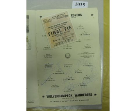 1960 FA Cup Final, Blackburn Rovers v Wolverhampton Wanderers, a programme from the game played at Wembley on 07/05/1960, ful