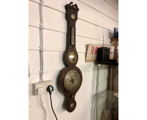 Victorian mahogany cased barometer 
