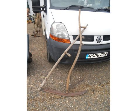 2 vintage scythes 