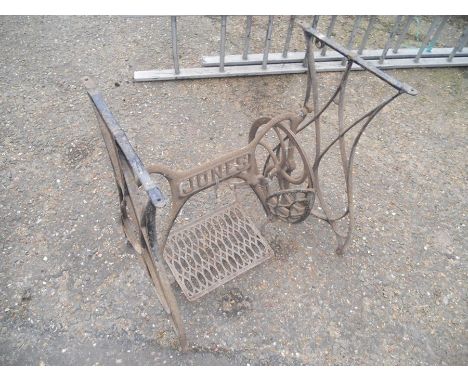 Vintage Cast Iron Jones Sewing Machine Base ( garden table project )