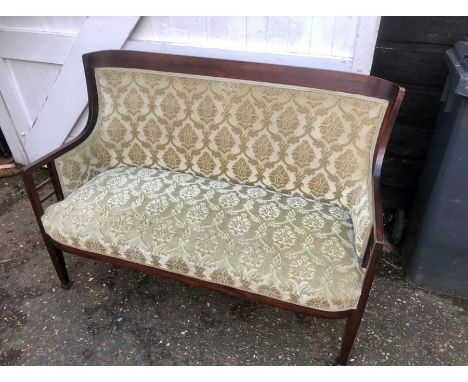 Victorian mahogany upholstered 2 seater sofa