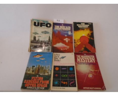 6 Books - 'Flying saucers from outer space' - Donald E. Keyhoe, 'UFO Flying saucers over Britain' - Robert Chapman, 'Is there