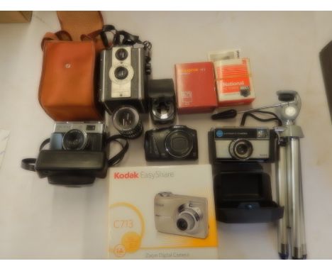 Camera's and accessories to include Kodak easy share c713 digital camera, Canon powershot sx160is, Agfa Isoly 100, Kodak 255x