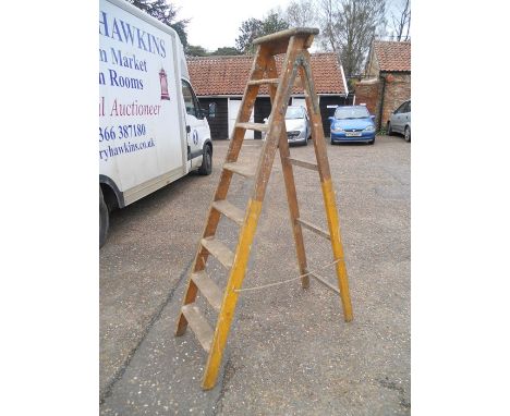 Vintage Diamond Ladder Co Step Ladder ( sold as collectable / display item )