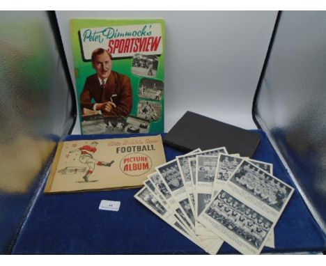 Collection of vintage sporting/football ephemera to incl Chix Bubble Gum football picture album (complete), Football team car