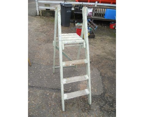 Vintage Wooden Step Ladder ( sold as collectable / display item )