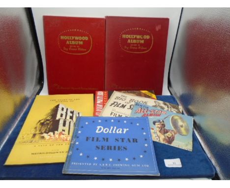 Collection of vintage Hollywood film star ephemera to incl picture card albums, Story of the making of Ben Hur and 2 x Hollyw