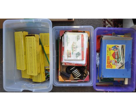 Meccano &amp; Bayko - a collection of vintage Meccano Constructor Set parts and Bayko model building sets. Various Meccano co