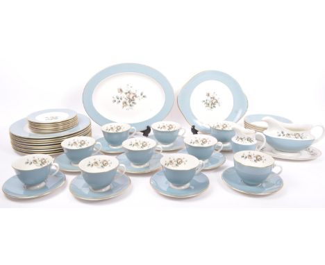 A large collection of Royal Doulton china in the Rose Elegans pattern, comprising Milk Jug, 10 Teacups, 10 Saucers, 7 Side pl