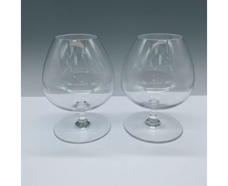 A set of 2 clear, plain cognac snifters. Baccarat marked. Issued: 1933 - presentDimensions: 4.5"W x 5.75"HManufacturer: Bacca