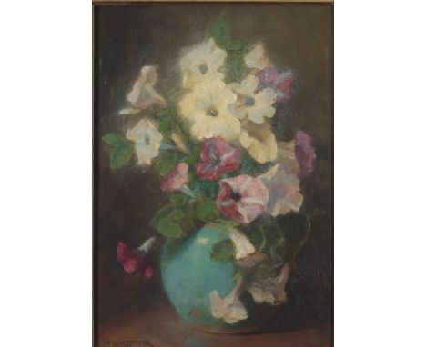  "Marie WANDSCHEER (1856-1936) Oil on panel "bouquet of flowers" - Sizes: H 450mm L 350mm - Weight (K): 1,25kg - Condition: a