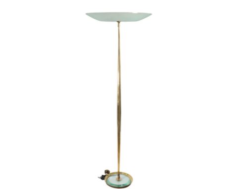  Max Ingrand (1908-1969) Model n Â° 1692 Floor lamp Brass, glass and sandblasted glass Edition Fontana Arte - Sizes: H 1690mm