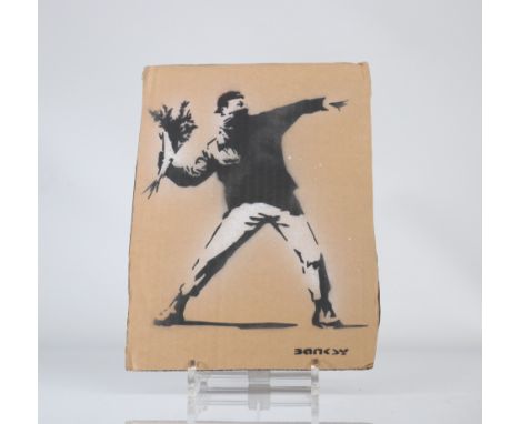  "Banksy "Dismaland" Spray paint stencil on cardboard Delivered with the entrance ticket and the map of Dismaland Park" - Siz