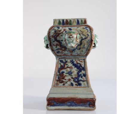  China porcelain vase with dragon decoration - Region: CHINA - Sizes: H 290mm L 180mm - Weight (K): 4,57kg - Condition: at fi