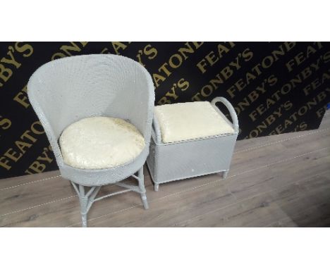 VINTAGE BASKET CHAIR & OTTERMAN