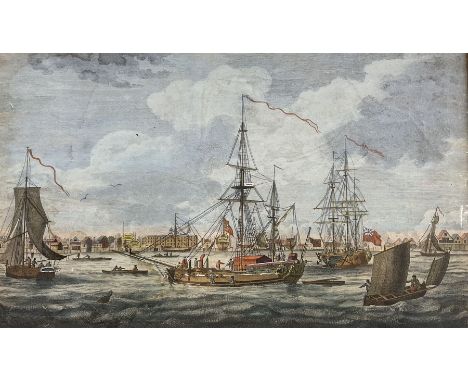 Carington Bowles (British 1724-1793) after John Cleveley the Younger (British 1747-1786) : 'A View of His Majesty's Dock Yard