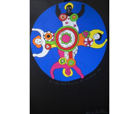 Niki De Saint-Phalle (1930-2002) Nana Fontaine Serigraph in colors 7/75, signed. Nana Fontaine Serigrafie in kleuren 7/75, ge