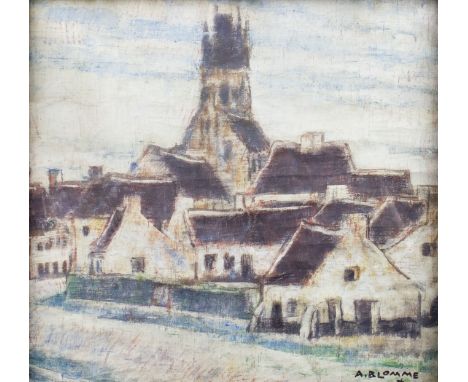 Alfons Blomme (1889-1979) Oil on panel, signed. Olieverf op paneel, gesigneerd. 45 x 49 cm