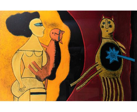 Corneille (1922-2010) Lithograph 'Reine des sables'. numbered E.A. 19/30. Signed in pencil and dated '99. Litho 'Reine des sa