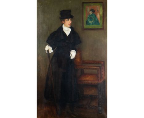 Belgian school 19th C Portrait of the mistress of the count de Meeûs Oil on canvas, not signed. Portret van de maitresse van 