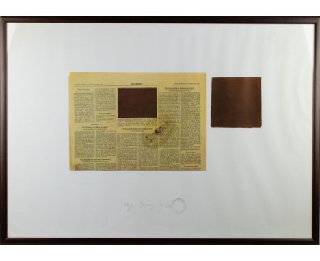 Joseph Beuys (1921-1986) Offset lithograph 'Der Motor' 63/230. Signed in pencil. Offsetlitho 'Der Motor' 63/230 Gesigneerd in
