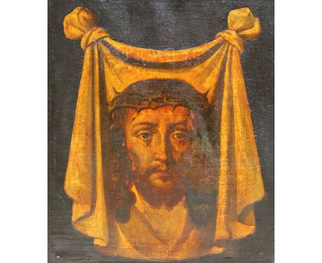 17th C. Old Master, Jesus with Crown of  Thorns.  Oil on canvas.  Appears to be  unsigned, has not been examined out of frame