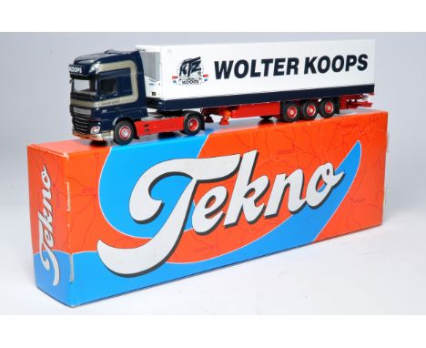 Tekno 1/50 diecast model truck issue comprising DAF XF Fridge Trailer in the livery of Walter Koops. Looks to be without obvi