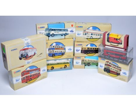 Corgi diecast model bus issues comprising nine 1/50 'Classic' series issues plus two others including 1/76 limited edition. W