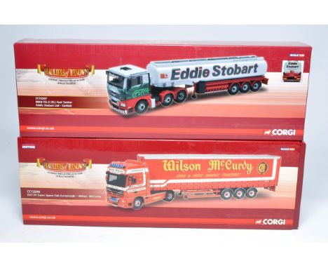 Corgi 1/50 diecast model truck issues x 2 comprising liveries of Stobart and Wilson McCurdy. As shown but look good to very g
