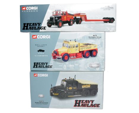 Corgi 1/50 diecast model truck issues comprising Heavy Haulage releases to include, 16901, 17905 and CC13201. Appear excellen