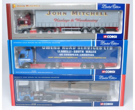 Corgi 1/50 diecast model truck issues x 3 comprising liveries of Mitchell, Owens and Penton. As shown but look good to very g
