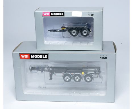 WSI 1/50 diecast model truck issues comprising Dolly and Container Trailers. Looks to be without obvious signs of notable fau