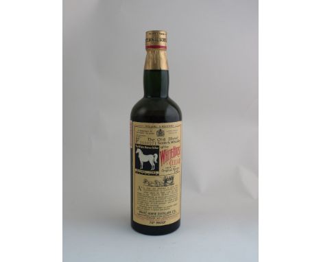 White Horse cellar old blend Scotch Whisky, the original receipt 1746 bottled 1957 from no 2200271
