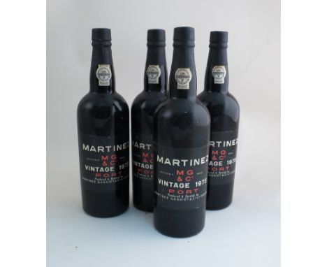 1975 Martinez MG and Co Vintage Port 70cl, 4 bottles 