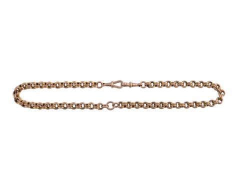 9ct gold fancy belcher chain stamped "9C"total approx length 34cm, total approx weight 16.2gCondition: 
