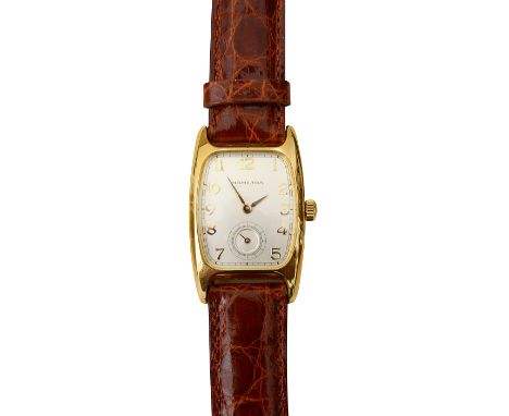A lady's Hamilton wristwatch Ref 6264rectangular silvered dial with raised  gilt Arabic numerals, minute track subsidiary sec