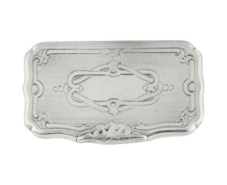 A mid 19th century Austro-Hungarian silver snuff boxVienna, 1861, 13 loth for .812 standard, makers mark indistinctof rectang