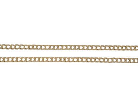 9ct gold flat link chain stamped with hallmarks to clasptotal approx. weight 36.4g, total approx. length 79.5cmCondition: 