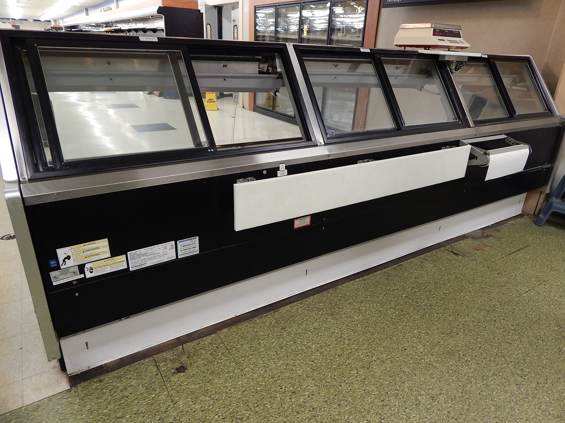 Hussman Model SMG12U Slant Front Meat Display Case, 12', New in 2006