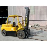 HYSTER LPG FORKLIFT, 8,000 LB CAPACITY, 5' FORKS, 2-STAGE MAST, SOLID TIRES, NO HOUR METER, NEW